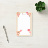 Carnets Post-It fun Teddy ours fille mignonne (Bureau)