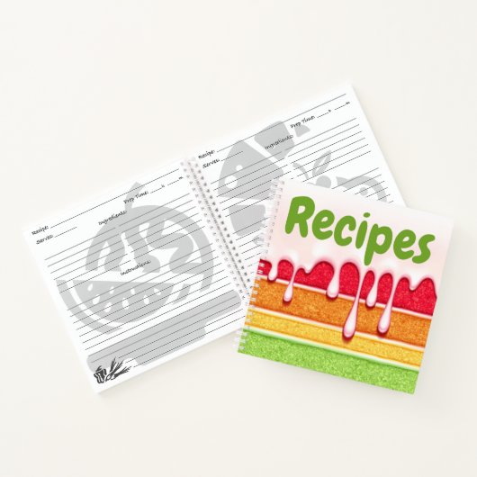 Carnets réalistes de recettes de gâteau (Intérieur)