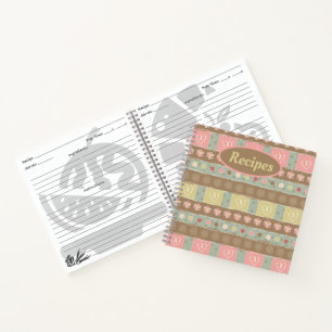 Carnets Recette Motif de coeur