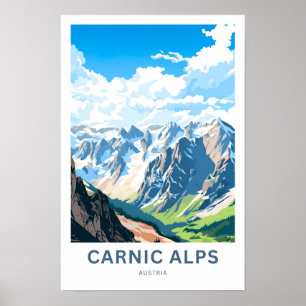 Carnic Alpen Oostenrijk Reisprint Poster
