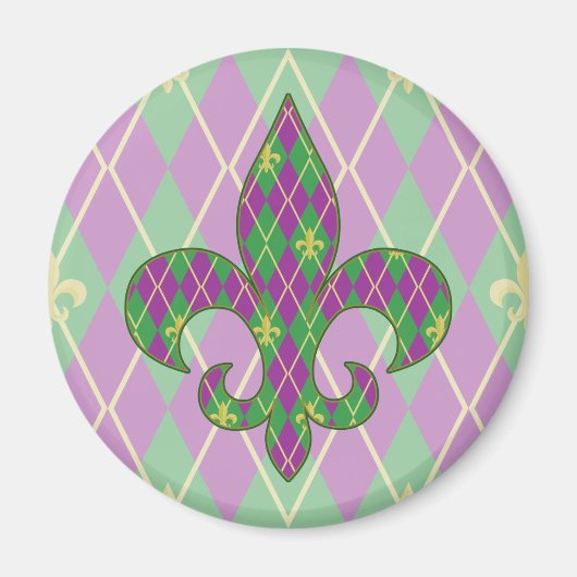 Carnival Argyle Magnet Magneet (Voorkant)