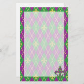 Carnival Argyle Stationery Briefpapier (Voorkant / Achterkant)