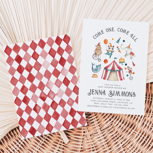 Carnival Baby Shower Uitnodiging | Circus Shower
