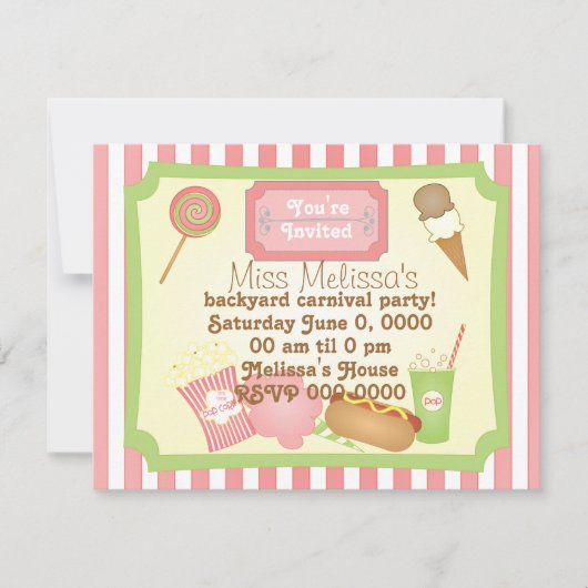 Carnival-behandelingen Kaart (Voorkant)