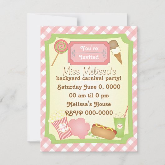 Carnival-behandelingen Kaart (Voorkant)