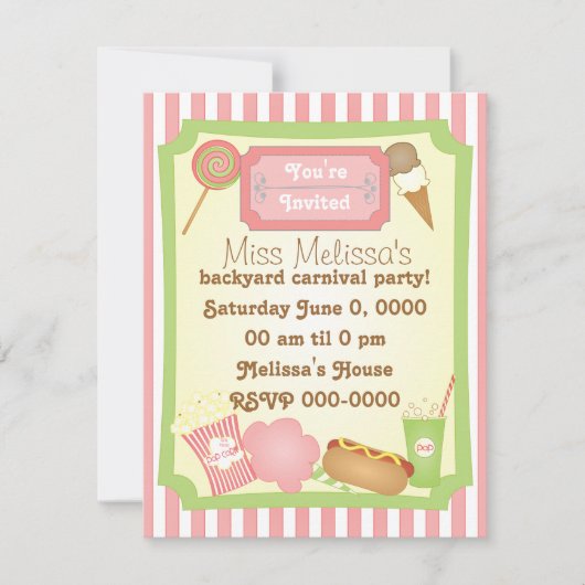 Carnival-behandelingen Kaart (Voorkant)