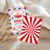Carnival Birthday Invitation, Circus Invitation 