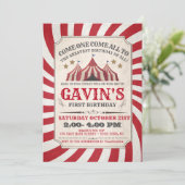 Carnival Birthday Invitation Kaart (Staand voorkant)