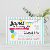 Carnival Birthday Invitation Kaart (Staand voorkant)