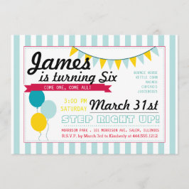 Carnival Birthday Invitation Kaart