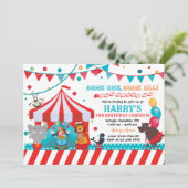 Carnival Birthday Invitation Kaart (Staand voorkant)