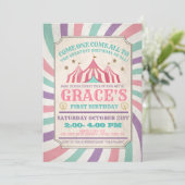 Carnival Birthday Invitation Kaart (Staand voorkant)