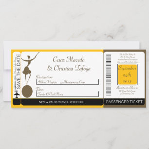 Carnival Boarding Pass Faire-part de mariage