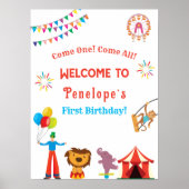 Carnival Circus Affiche de bienvenue fête d'annive (Devant)