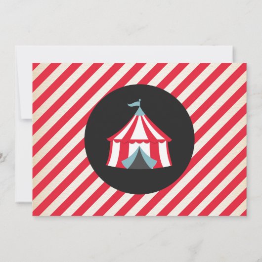 Carnival Circus Animals Birthday Party Invitation Kaart (Achterkant)
