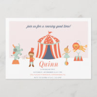 CARNIVAL CIRCUS ANNIVERSAIRE DE ENFANT invitation