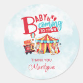 Carnival Circus Baby shower Sticker (Voorkant)