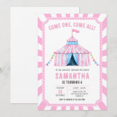 Carnival Circus Birthday Invitation (Devant / Derrière)