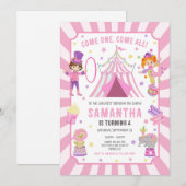 Carnival Circus Birthday Invitation (Devant / Derrière)
