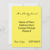 Carnival Circus Bonne Invitation Anniversaire (Dos)