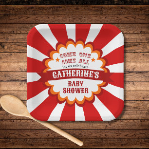 Carnival Circus Festival Baby shower Papieren Bordje