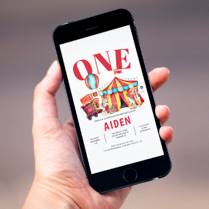 Carnival Circus Festival Show 1e verjaardag Kaart