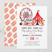 Carnival Circus Show Doe mee aan het plezier Kind  Kaart (Voorkant / Achterkant)