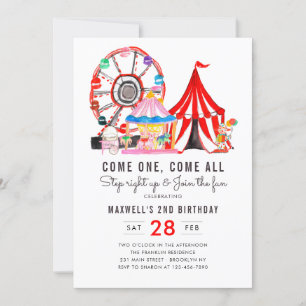 Carnival Circus Show Doe mee aan het plezier Kind  Kaart