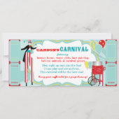 Carnival Circus Stilt Walker Birthday Kaart (Achterkant)