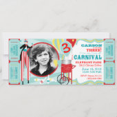 Carnival Circus Stilt Walker Birthday Kaart (Voorkant)