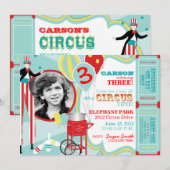 Carnival Circus Stilt Walker Birthday Kaart (Voorkant / Achterkant)