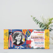 Carnival Circus Stilt Walker Birthday Kaart (Staand voorkant)