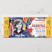 Carnival Circus Stilt Walker Birthday Kaart (Voorkant)