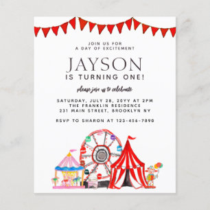 Carnival Circus Tent Ferris Wheel Party Birthday I