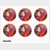 Carnival Clown Ronde Sticker (Vel)