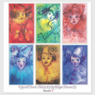 CARNIVAL CLOWNS COLLECTIE Venetian Masquerade Sticker