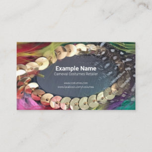 Carnival Costumes Retail of Designer Visitekaartje
