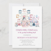 Carnival Cute Anniversaire Budget Invitation (Devant)