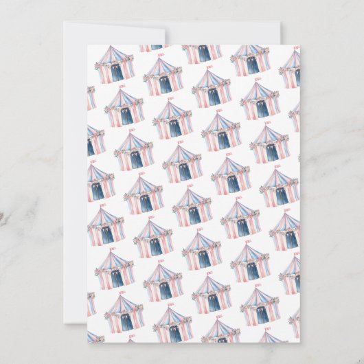 Carnival Cute Anniversaire Budget Invitation (Dos)