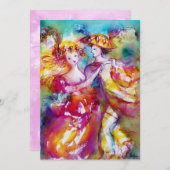 CARNIVAL DANCE 2, levendig roze blauw Aankondiging (Voorkant / Achterkant)