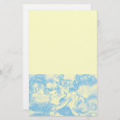 CARNIVAL DANCE, blauwe crème Briefpapier (Voorkant / Achterkant)