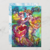 CARNIVAL DANCE, levendig roze blauw Aankondiging (Voorkant / Achterkant)