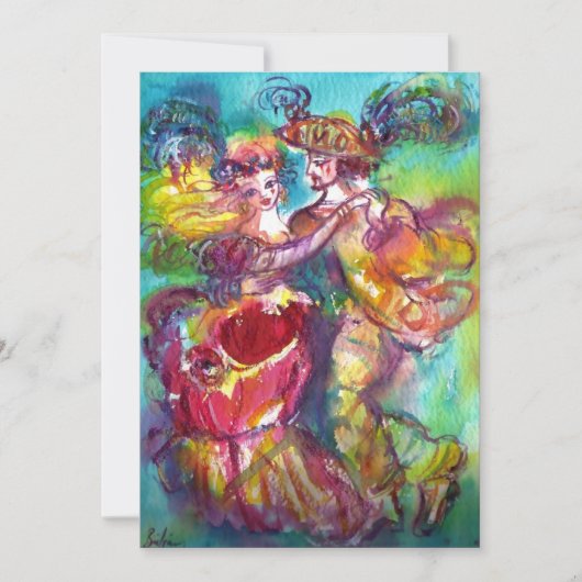 CARNIVAL DANCE, levendige roze roze roze blauw gee Aankondiging (Voorkant)