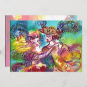 CARNIVAL DANCE, levendige roze roze roze blauw gee Aankondiging (Voorkant / Achterkant)