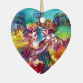 CARNIVAL DANCE RED RUBY HEART KERAMISCH ORNAMENT (Rechts)