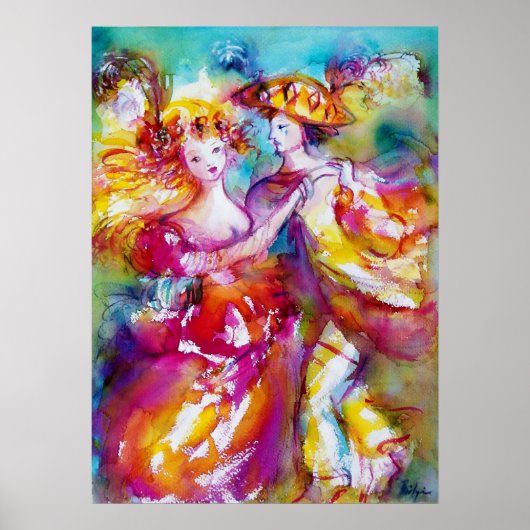 CARNIVAL DANCE Venetian Masquerade Ball Poster (Voorkant)