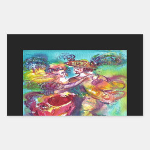 CARNIVAL DANCE Venetian Masquerade Ball Rechthoekige Sticker