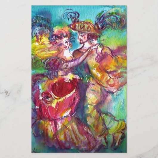 CARNIVAL DANCE, Venetian Masquerade Briefpapier (Voorkant)