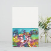 CARNIVAL DANCE, Venetian Masquerade White Briefpapier (Staand voorkant)