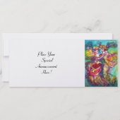 CARNIVAL DANS levendig blauw rood zwierigheid Kaart (Achterkant)